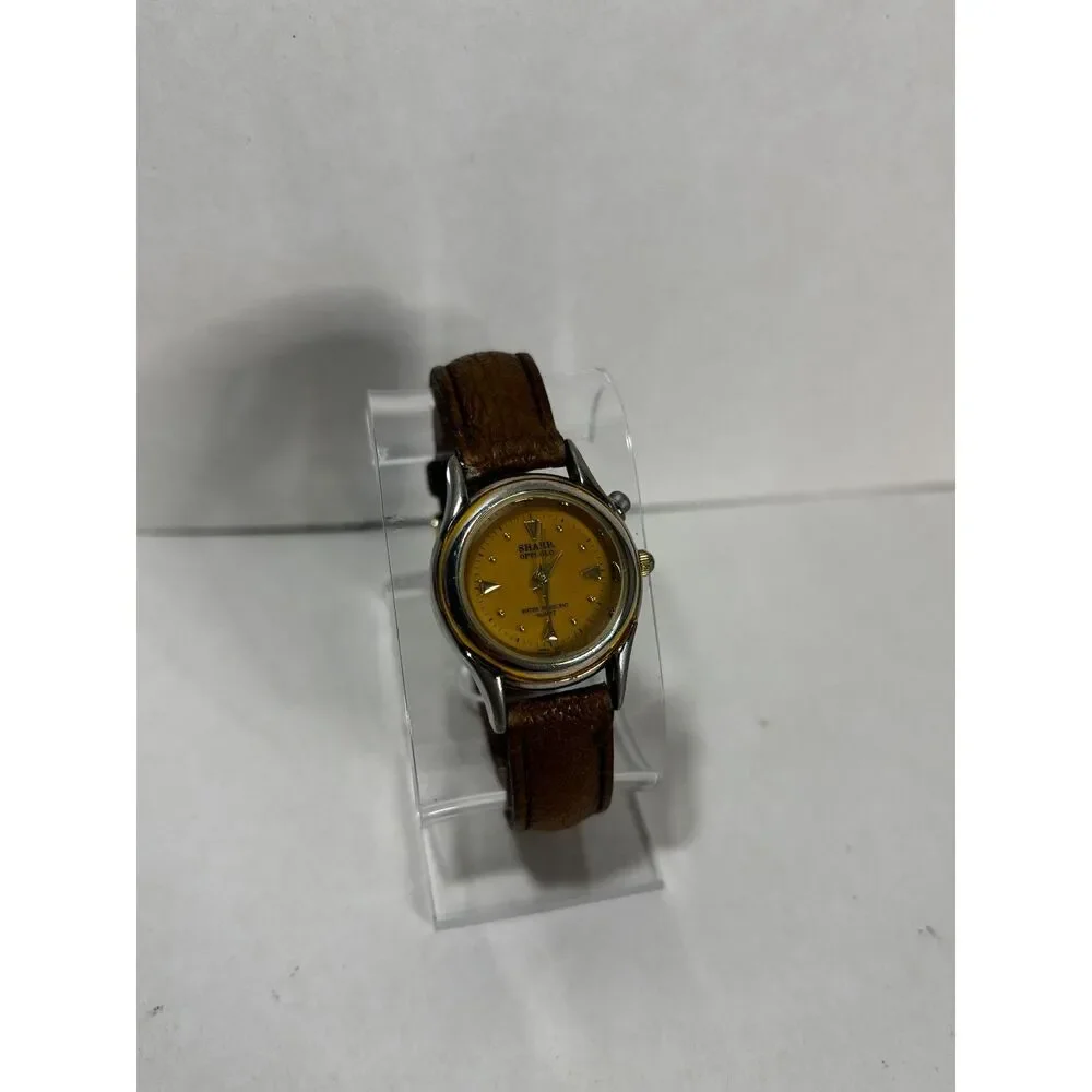 Sharp Opti-glo 361633 brown dial vintage women's watch, working
